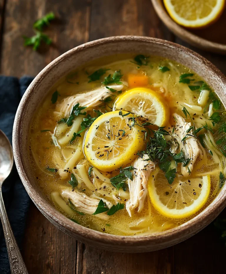 Greek Lemon Chicken Soup – Zesty & Comforting Recipe