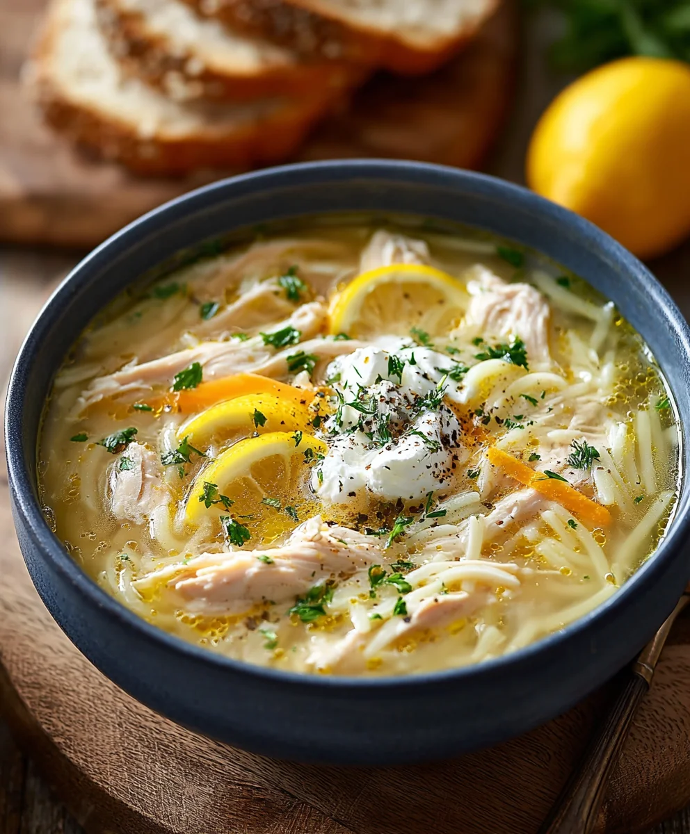 Greek Lemon Chicken Soup - Zesty & Comforting Recipe
