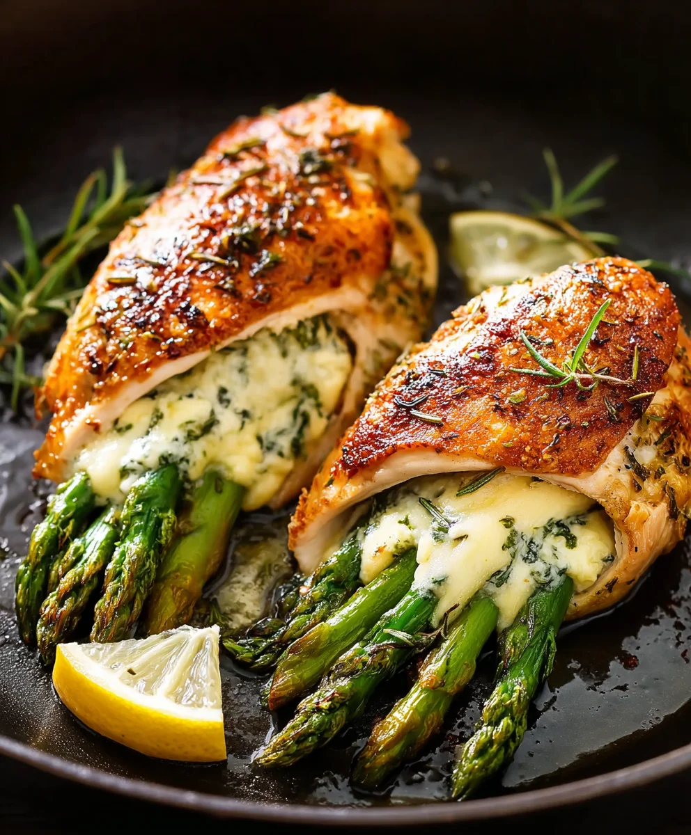 Asparagus Cheese Stuffed Chicken Breast Recipe