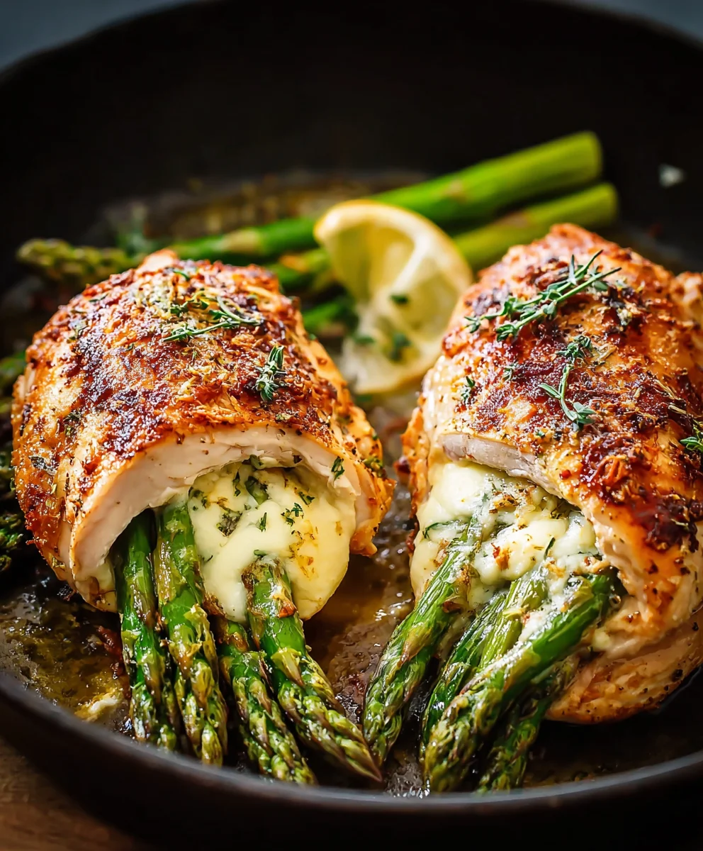 Asparagus Cheese Stuffed Chicken Breast Recipe