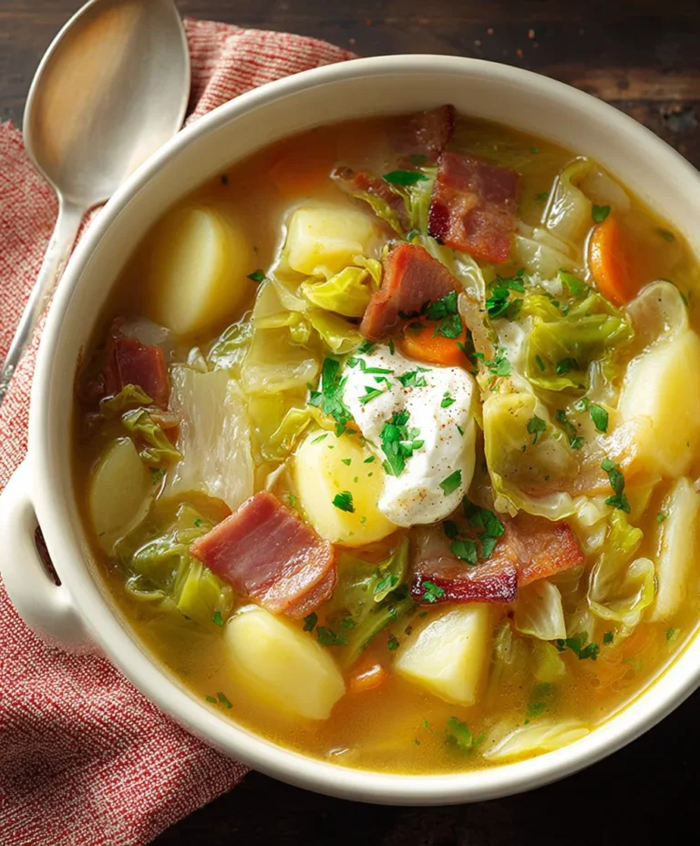 Irish Beef-Cabbage-Potato Soup-Hearty Comfort