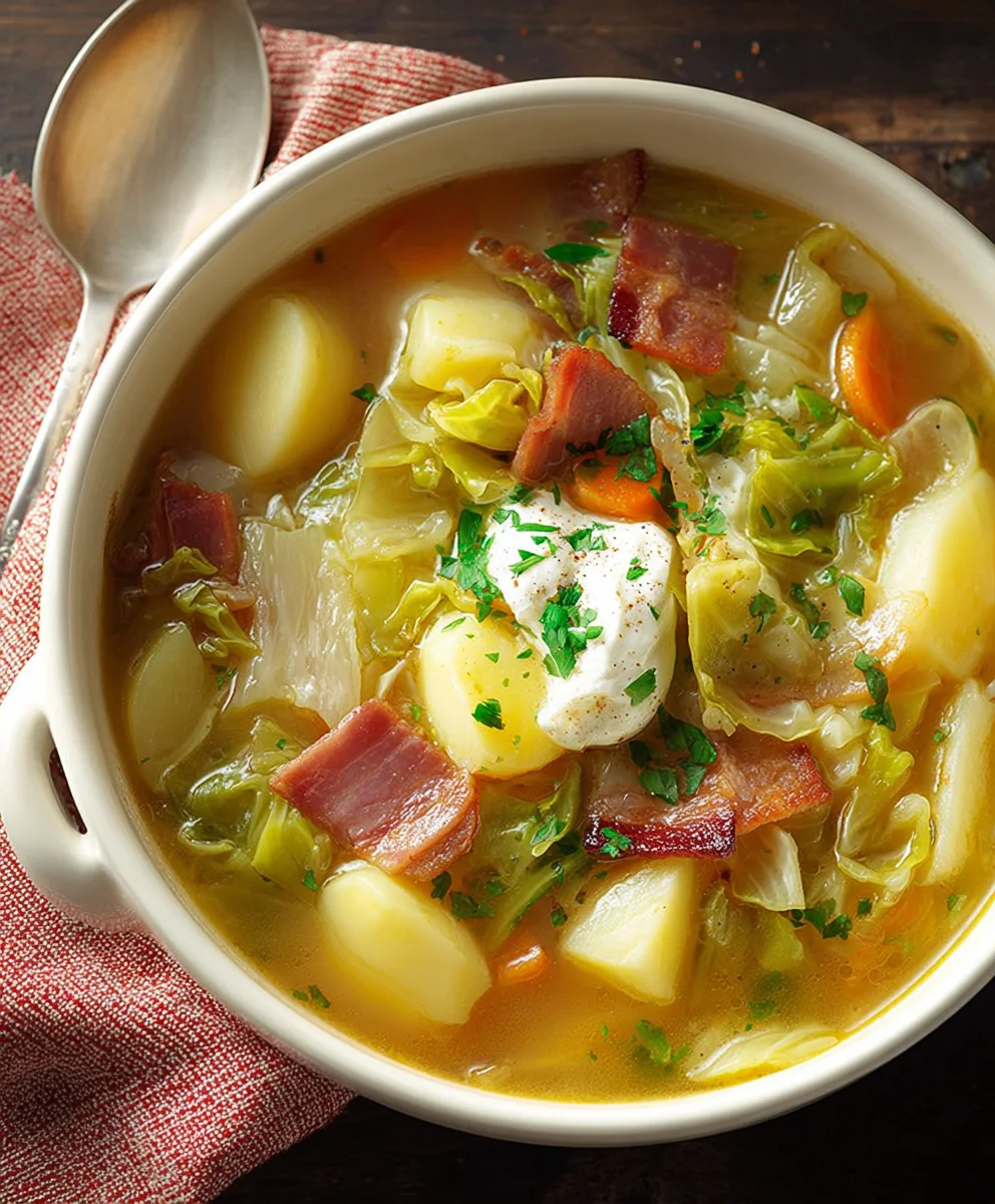 Irish Beef-Cabbage-Potato Soup-Hearty Comfort