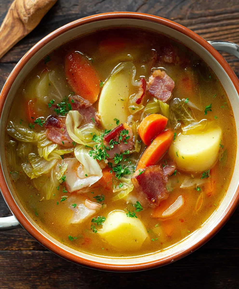 Irish Beef-Cabbage-Potato Soup-Hearty Comfort