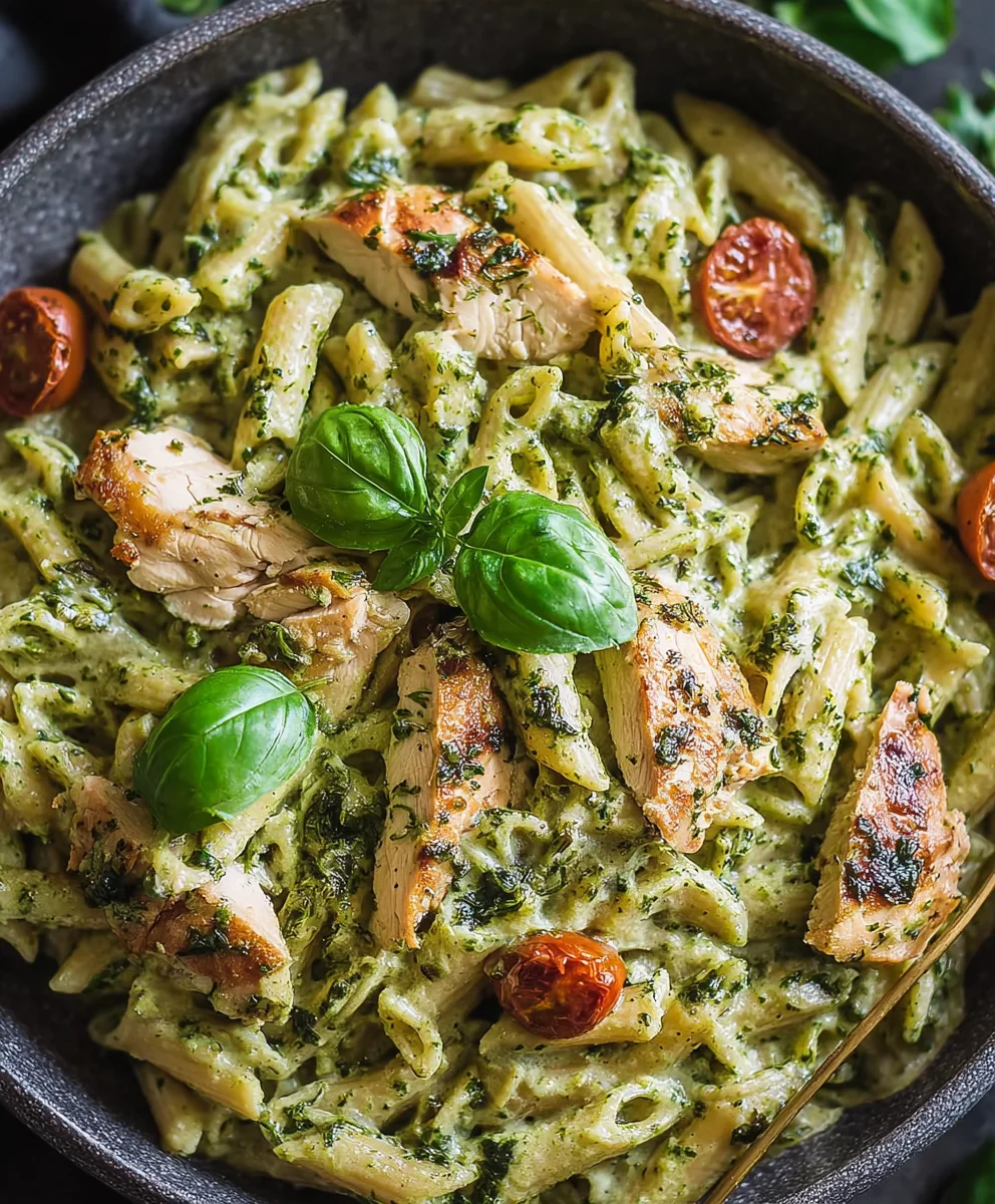 Creamy Chicken Pesto Pasta - Easy & Delicious Recipe