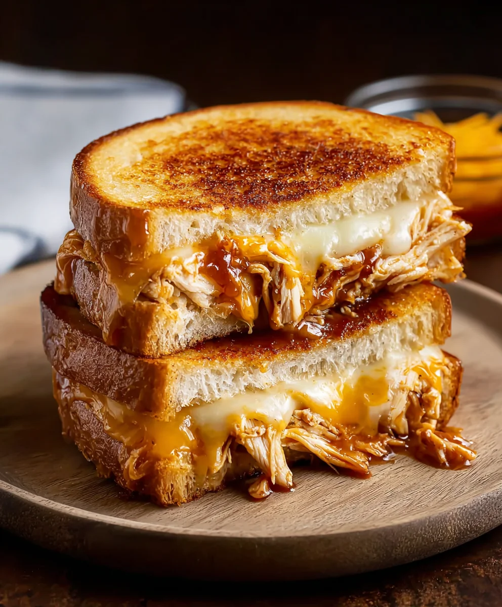 BBQ Chicken Grilled Cheese - Easy & Delicious Recipe