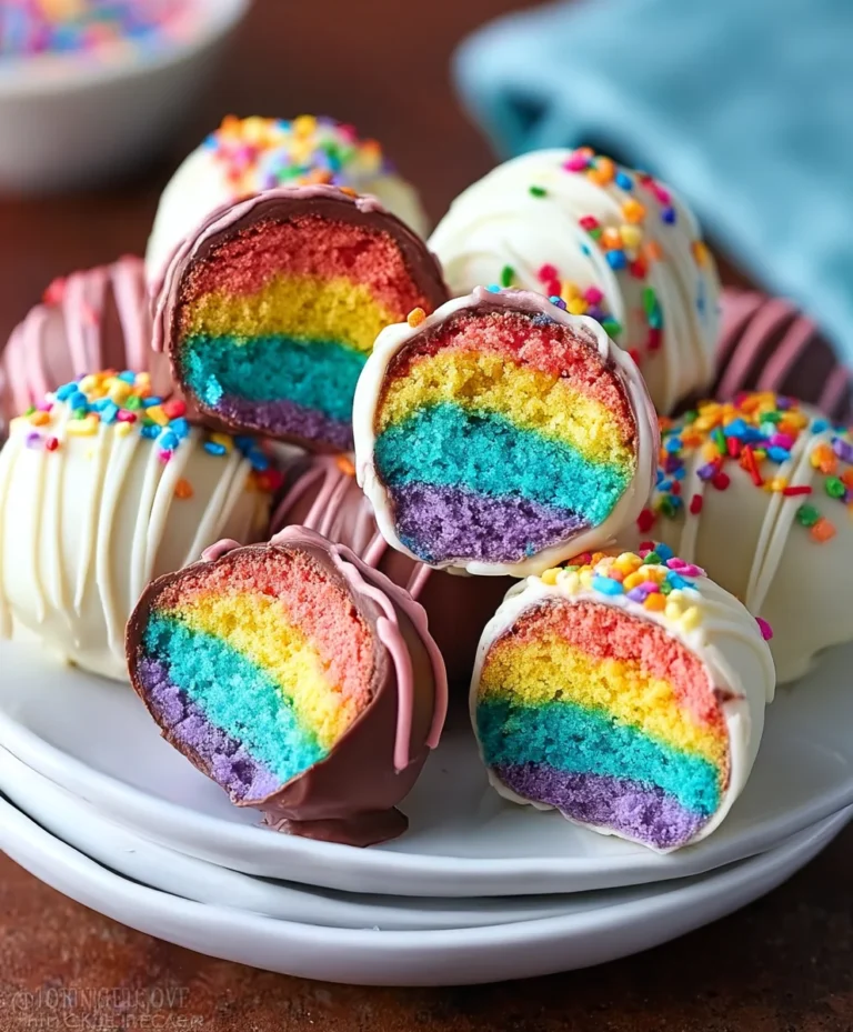 Rainbow Cake Truffles- Easy & Colorful Dessert Bites