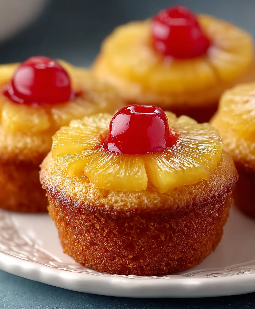 Easy Pineapple Upside Down Cupcakes-Sweet & Simple Treat