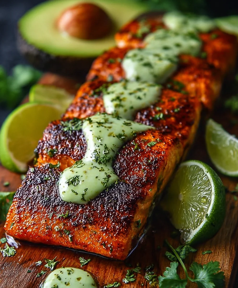 Cajun Salmon Avocado Lime-Healthy Flavorful