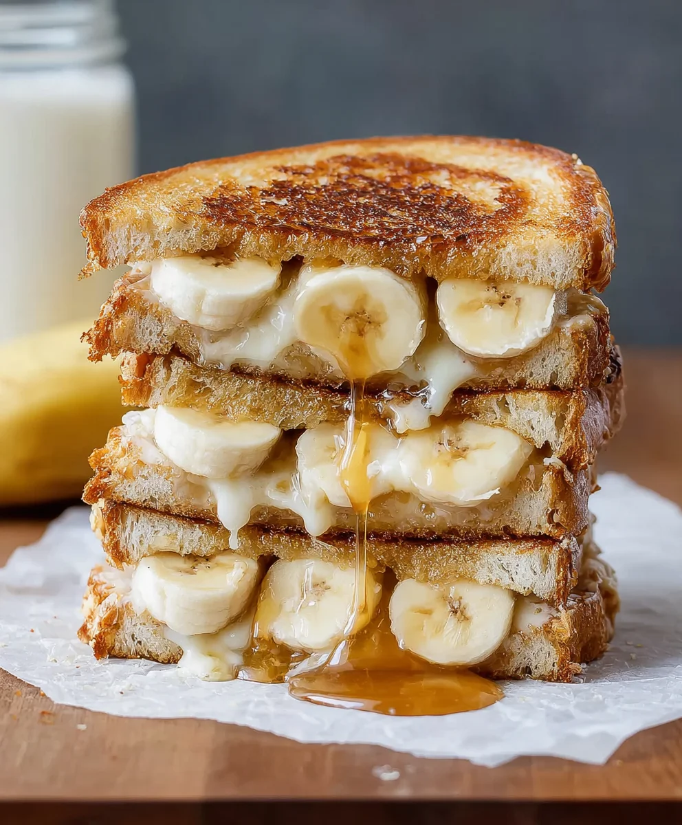 Honey Banana Grilled Cheese - Sweet & Savory Delight