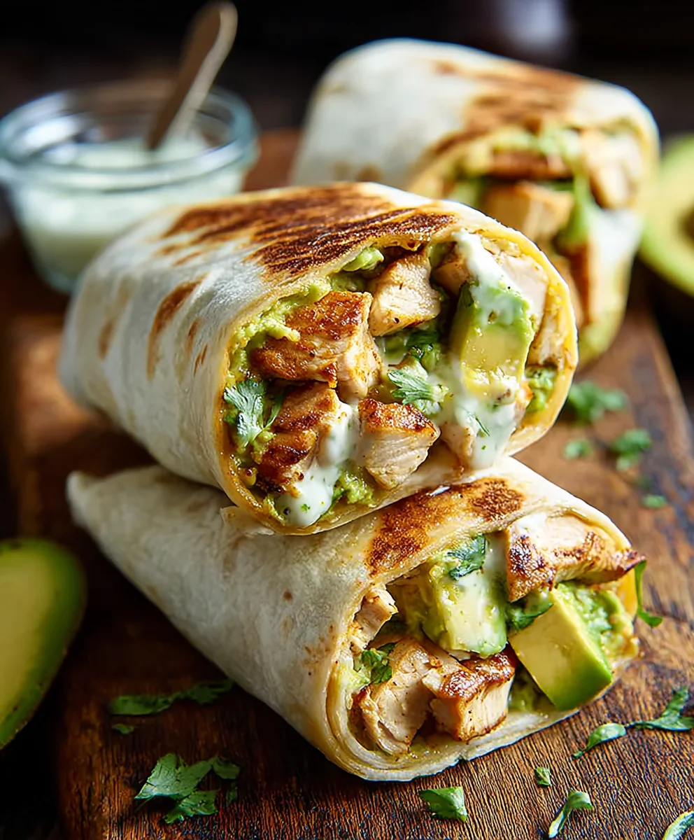 Quick Chicken Avocado Burritos-Easy Weeknight Meal
