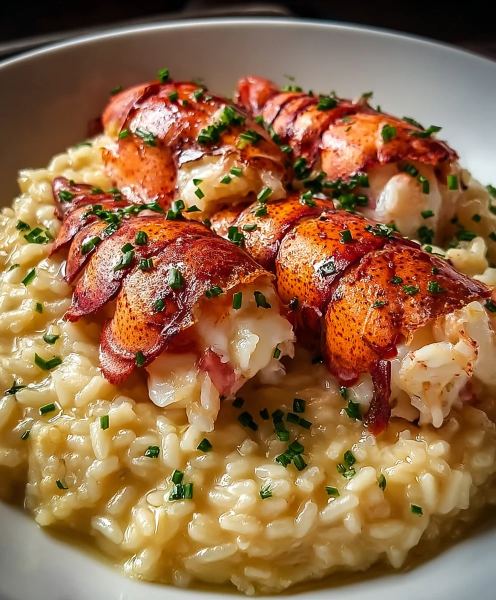 Butter Poached Lobster Risotto-Decadent Seafood Dish