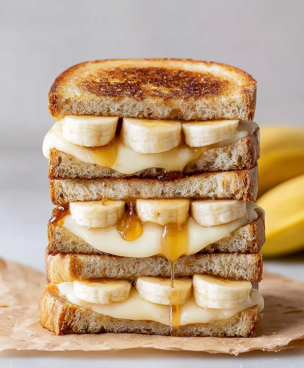 Honey Banana Grilled Cheese - Sweet & Savory Delight