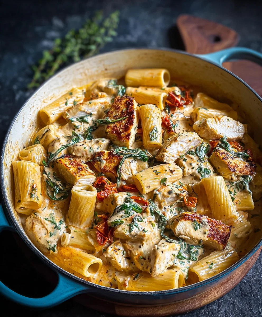 Easy Creamy Tuscan Chicken Pasta Recipe