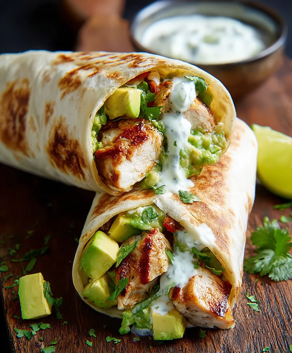 Quick Chicken Avocado Burritos-Easy Weeknight Meal