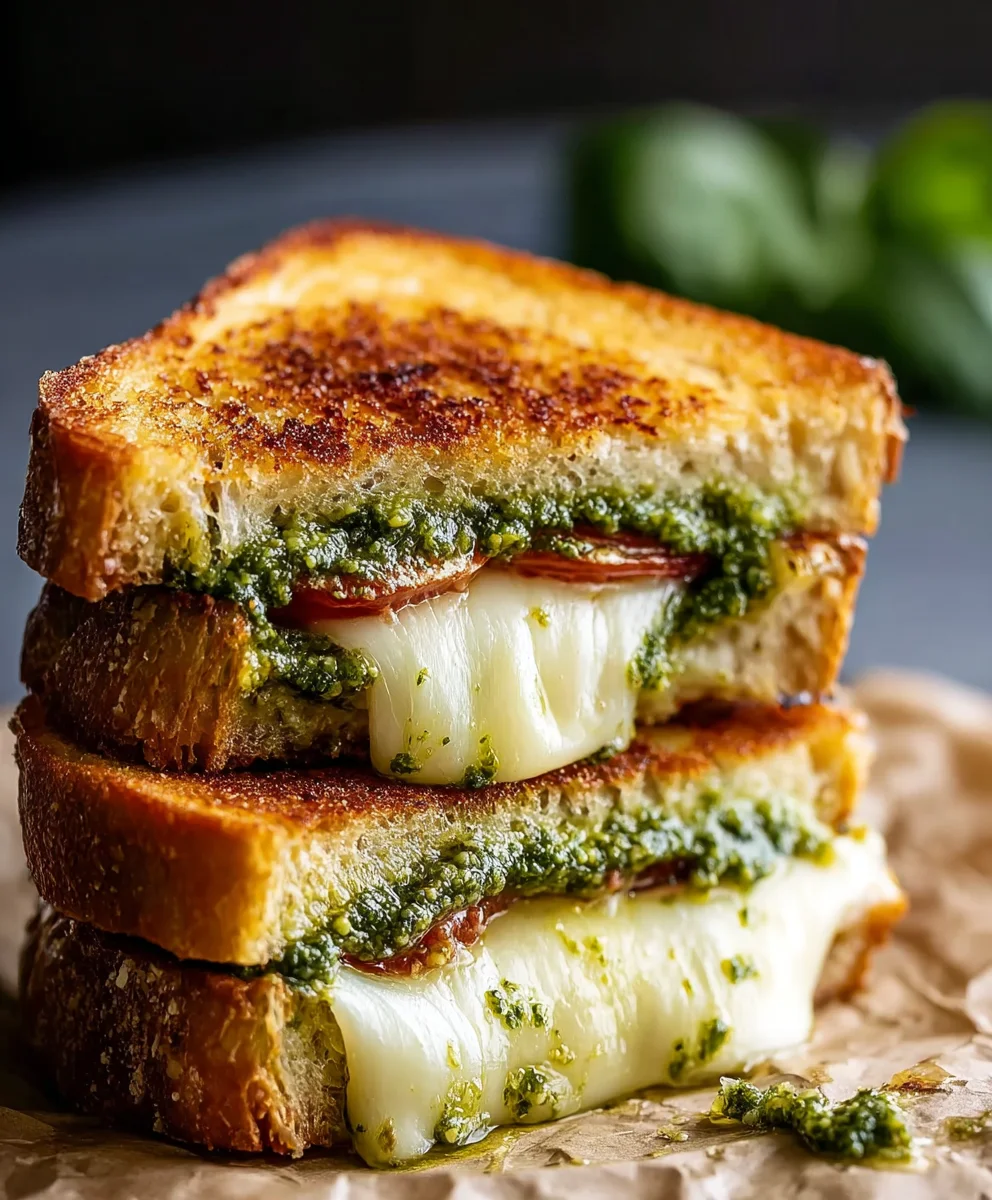 Pesto Grilled Cheese Sandwich-Delicious & Easy Recipe