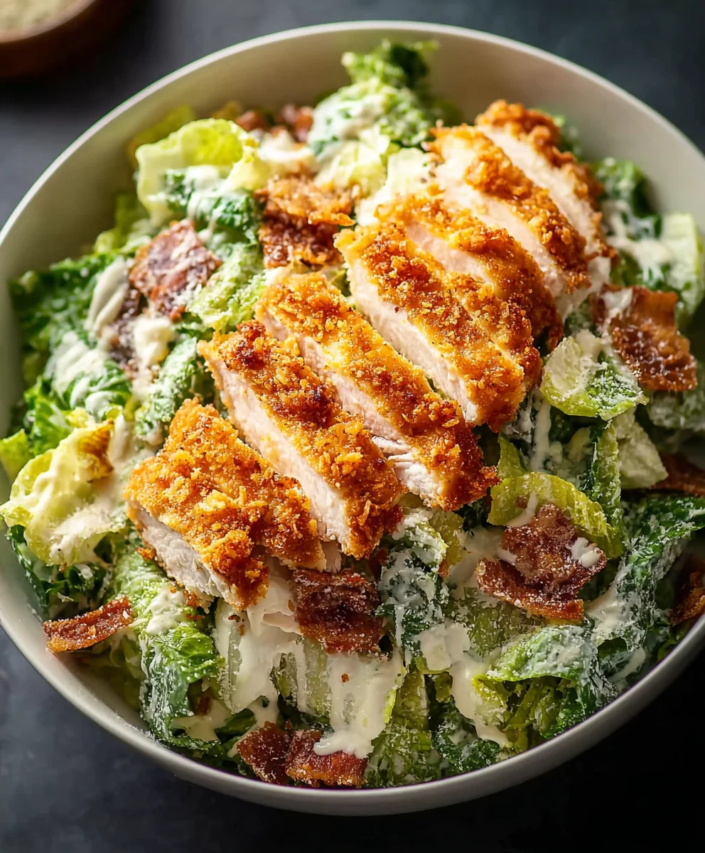 Extra Crispy Chicken Caesar Salad - The Best Recipe