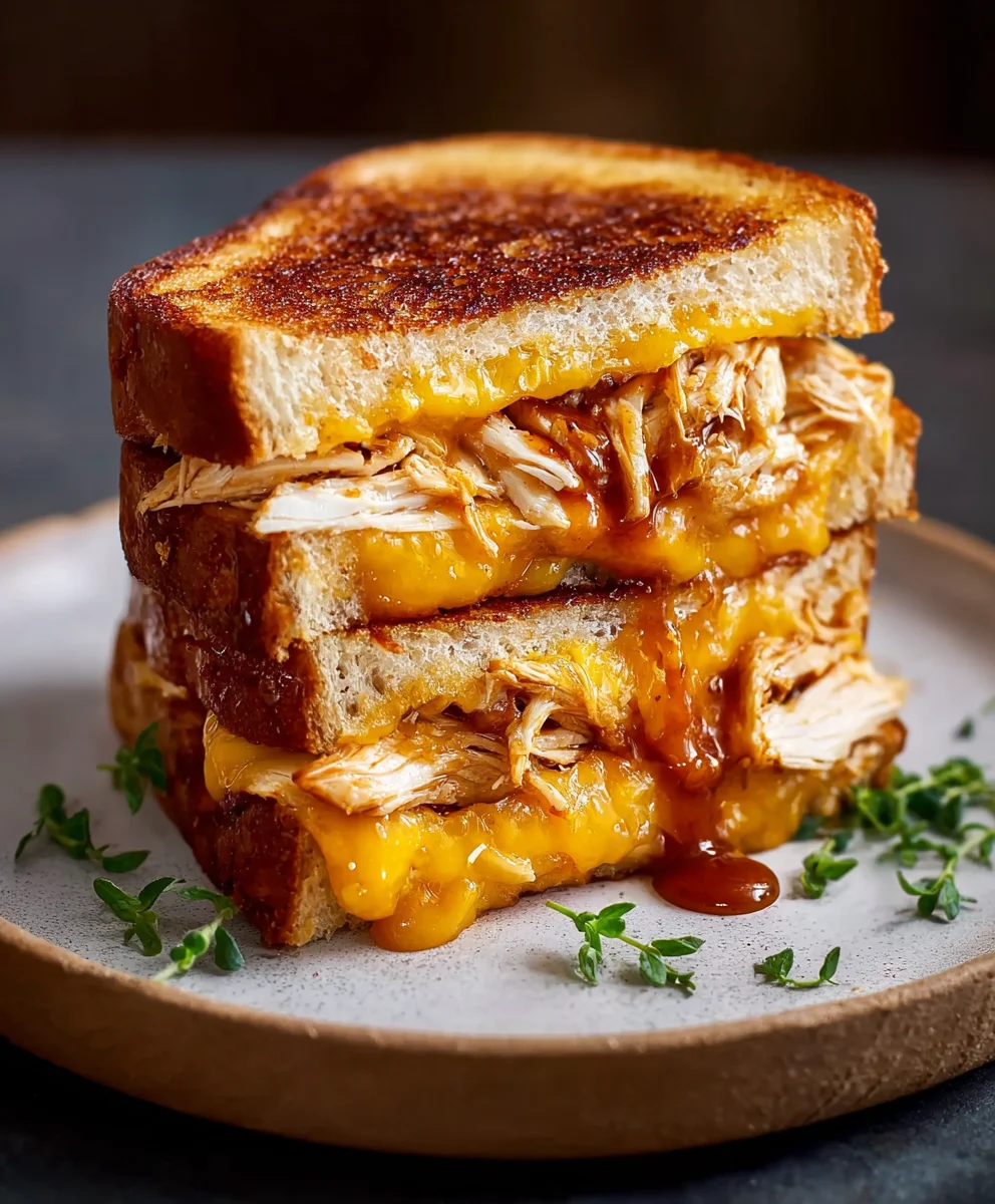 BBQ Chicken Grilled Cheese - Easy & Delicious Recipe