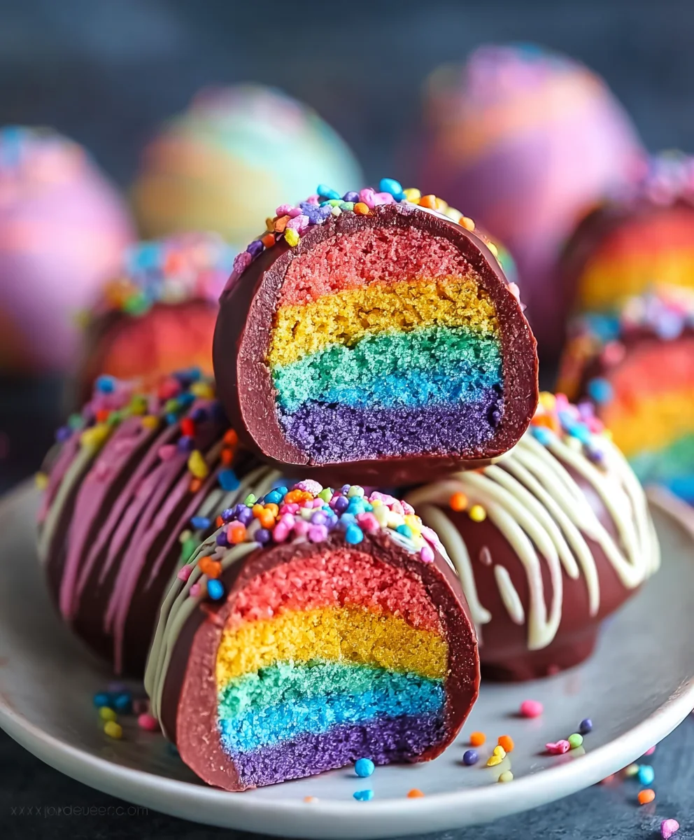 Rainbow Cake Truffles- Easy & Colorful Dessert Bites