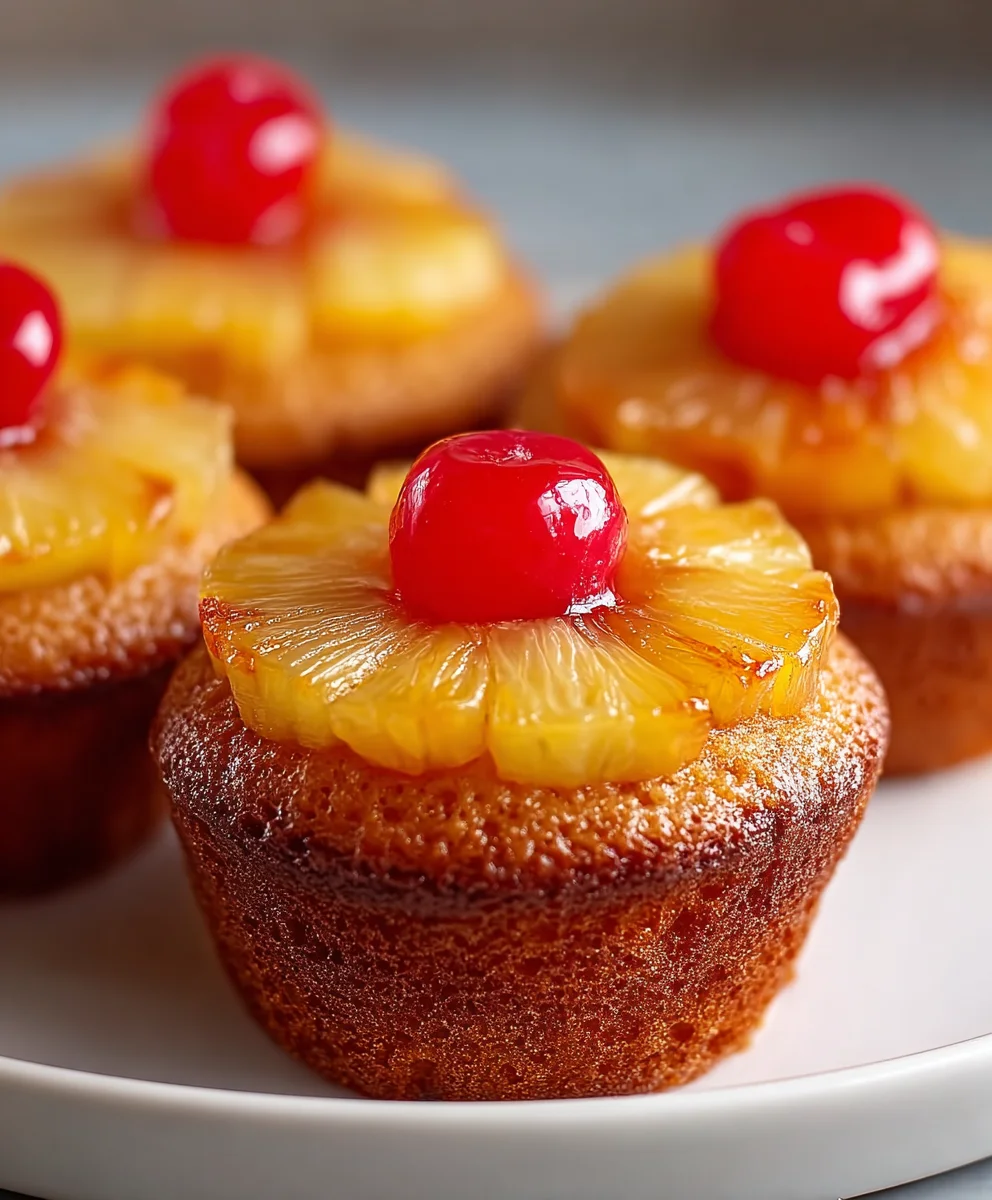Easy Pineapple Upside Down Cupcakes-Sweet & Simple Treat