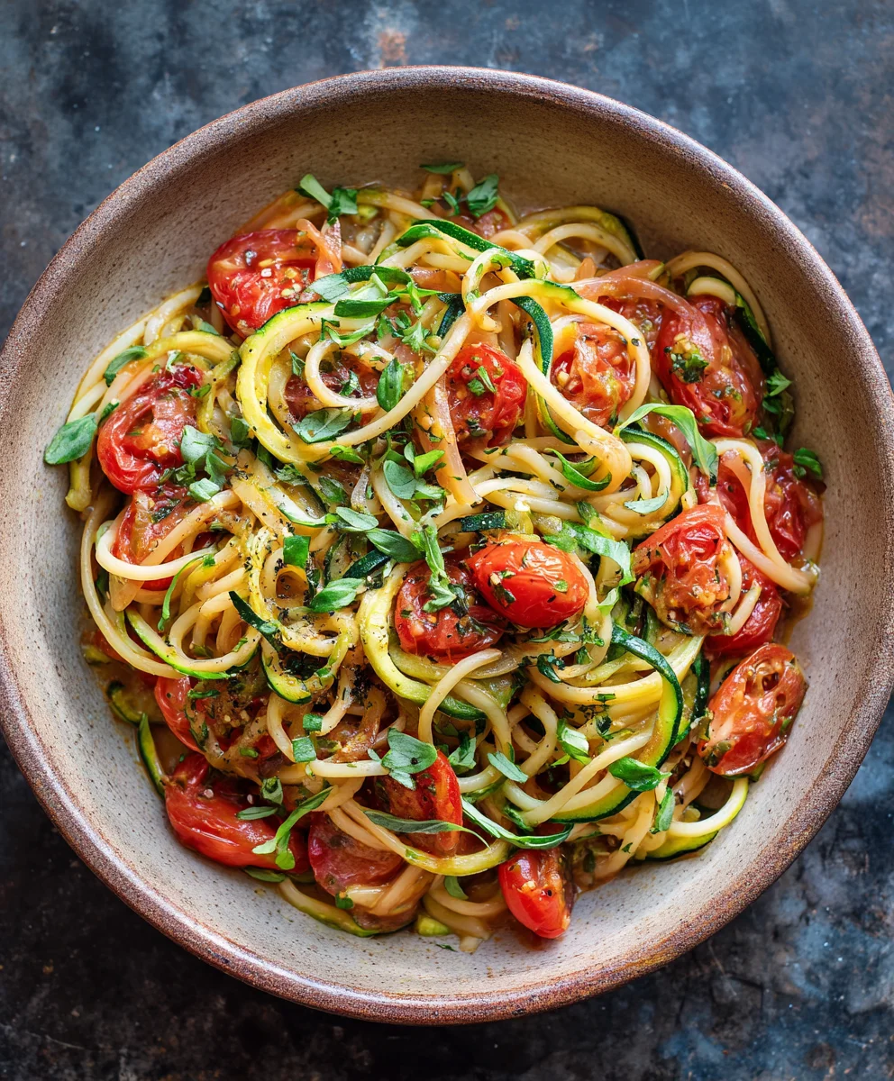 Healthy Tomato Zucchini Pasta Delight