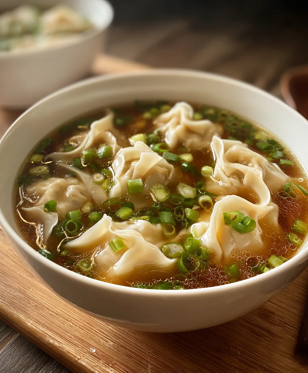 Easy Wonton Soup Recipe - Savory Beef & Veggie Delight