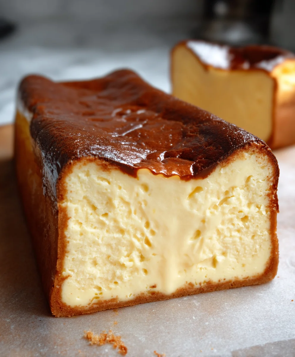 Easy Loaf Pan Burnt Basque Cheesecake Recipe