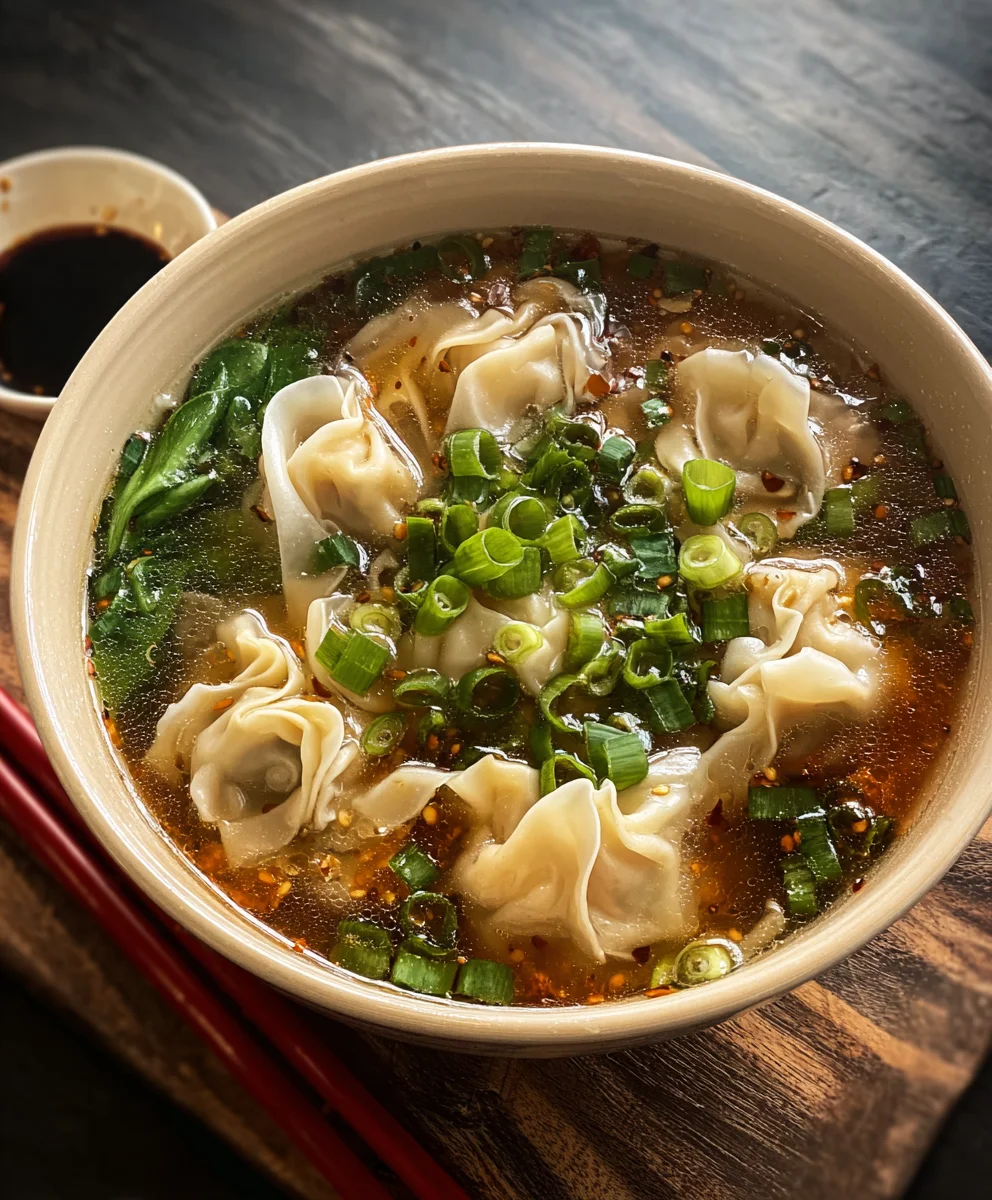 Easy Wonton Soup Recipe - Savory Beef & Veggie Delight