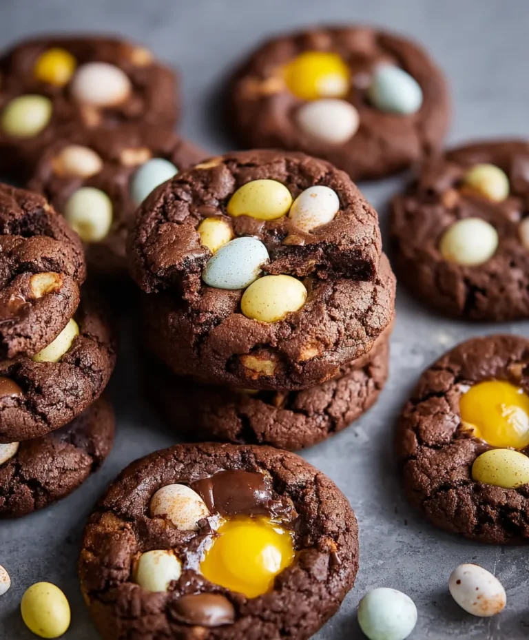 Mini Egg Brownie Cookies-Chewy Chocolate Delight
