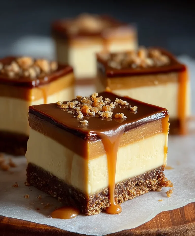 Dulce de Leche Cheesecake Bars-Decadent Dessert