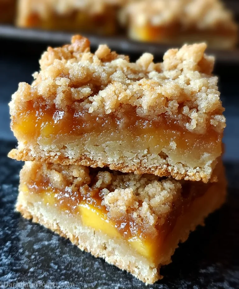 Peach Crum extractble Bars – Easy No-Bake Treat