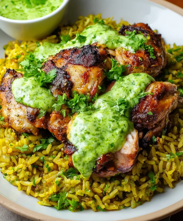 Peruvian Beef and Rice with Green Sauce Recipe