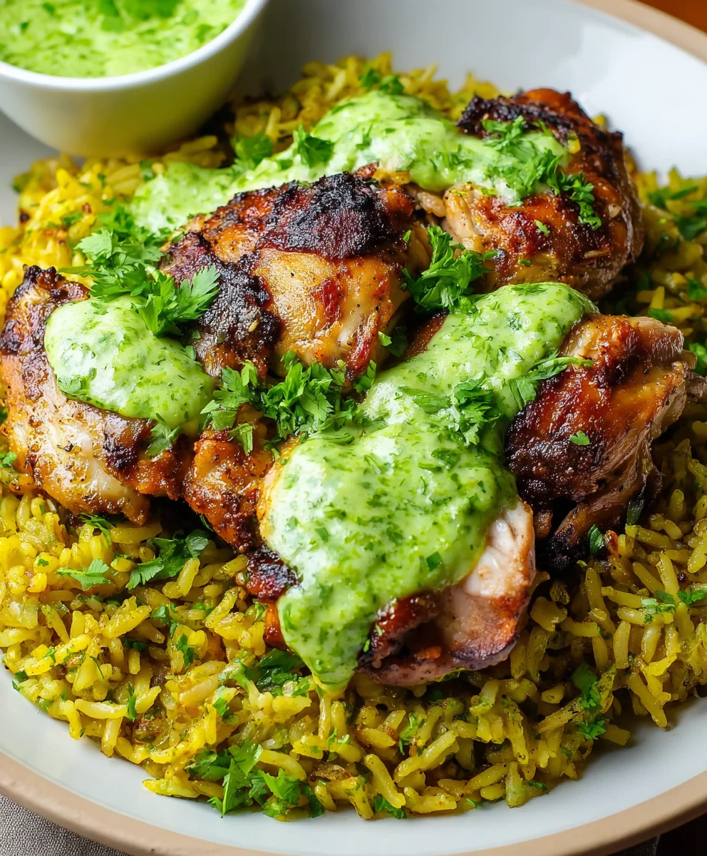 Peruvian Beef and Rice with Green Sauce Recipe