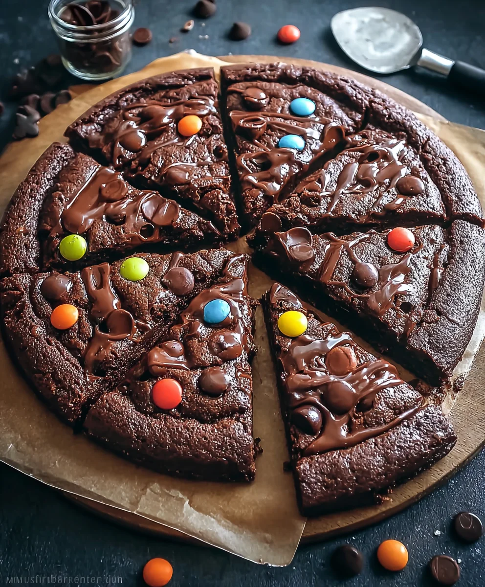 Decadent Chocolate Brownie Pizza - Pure Dessert Bliss