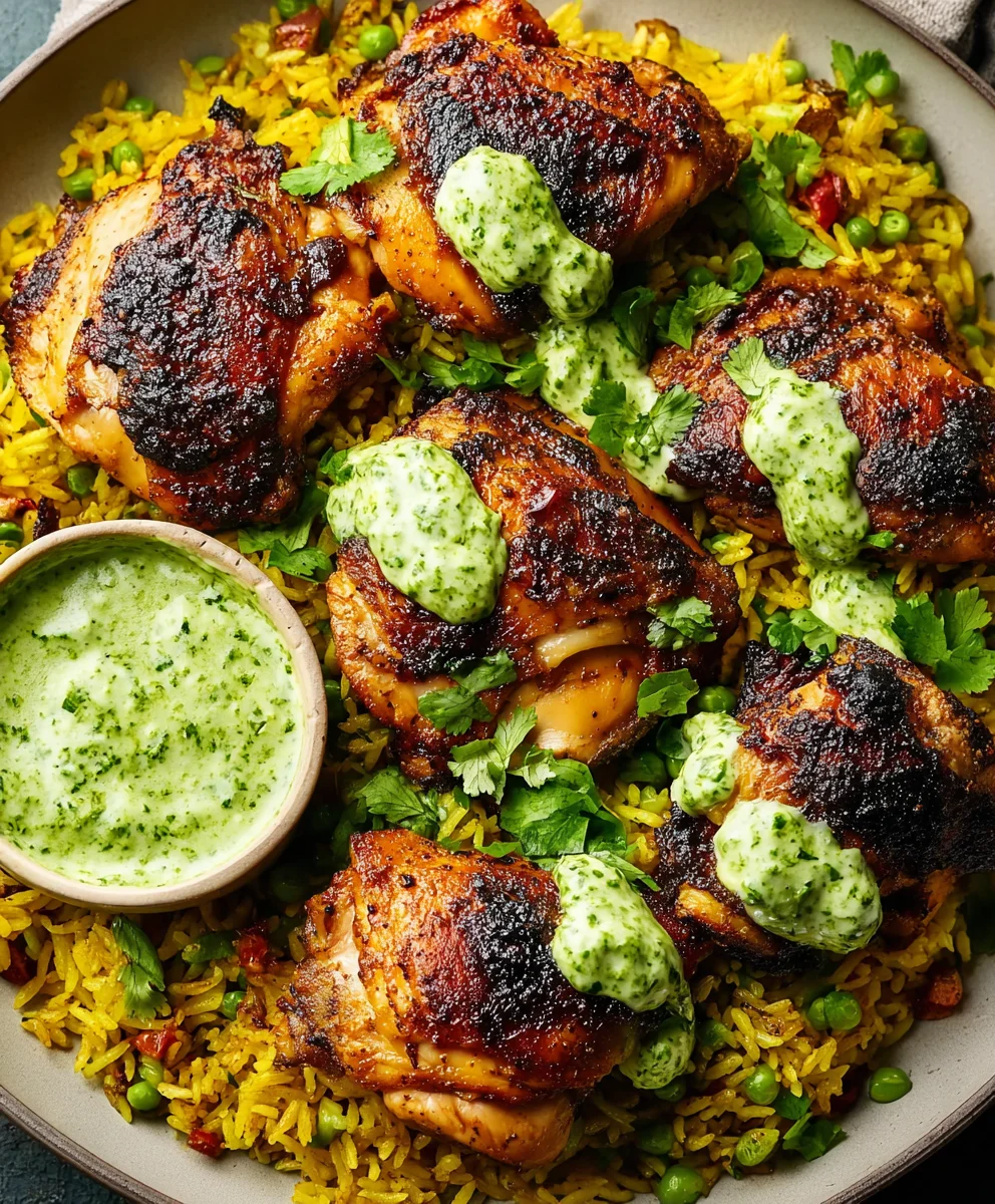 Peruvian Beef and Rice with Green Sauce Recipe