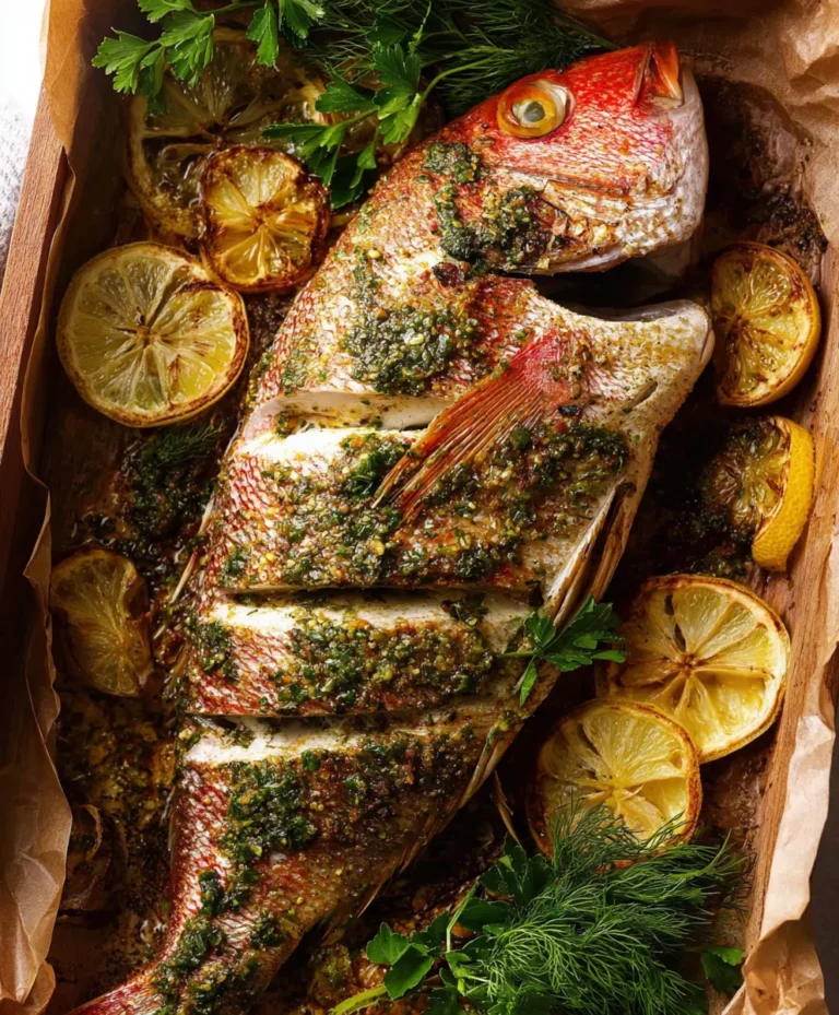 Oven Baked Whole Snapper- Delicious & Easy Recipe