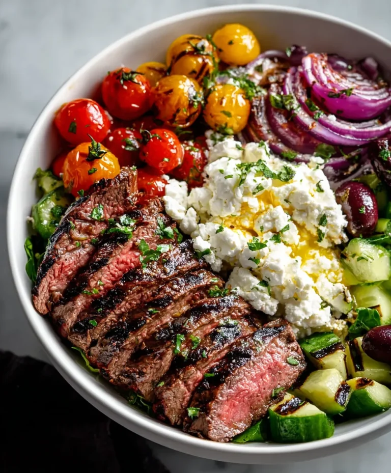 Mediterranean Steak Bowl- Easy Healthy Recipe