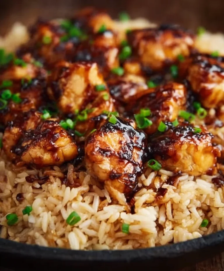 Sweet Honey BBQ Chicken Rice Recipe