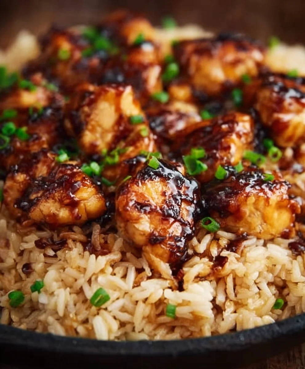 Sweet Honey BBQ Chicken Rice Recipe