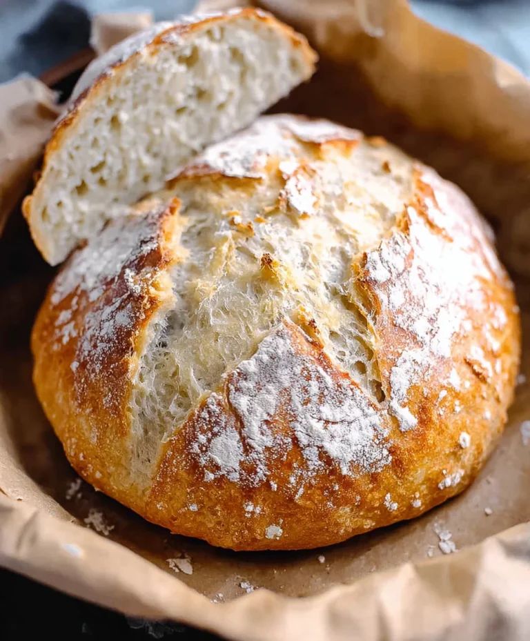 Dutch Oven No Knead Bread-Easy Crusty Loaf