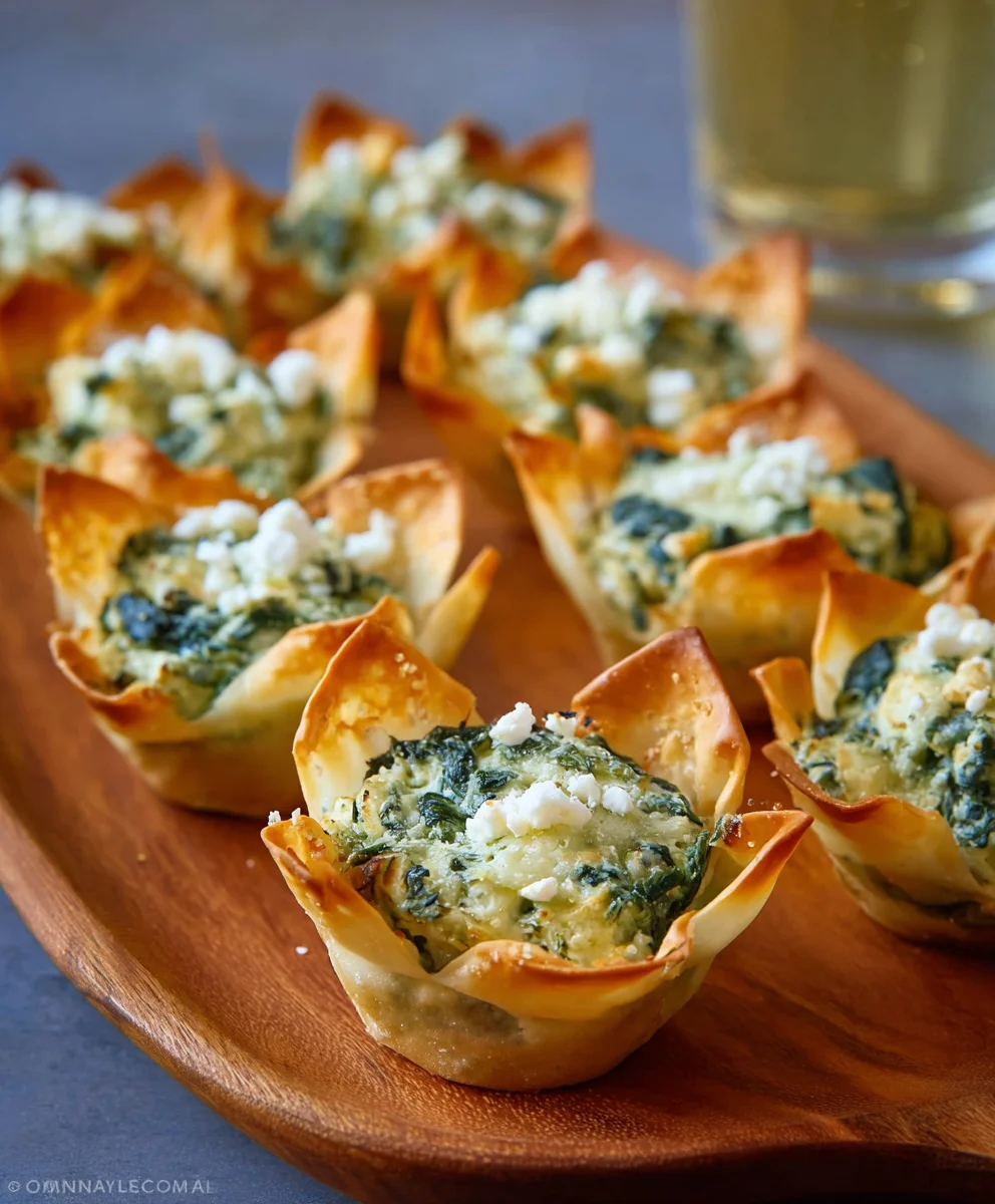 Spinach Artichoke Wonton Cups Easy Recipe