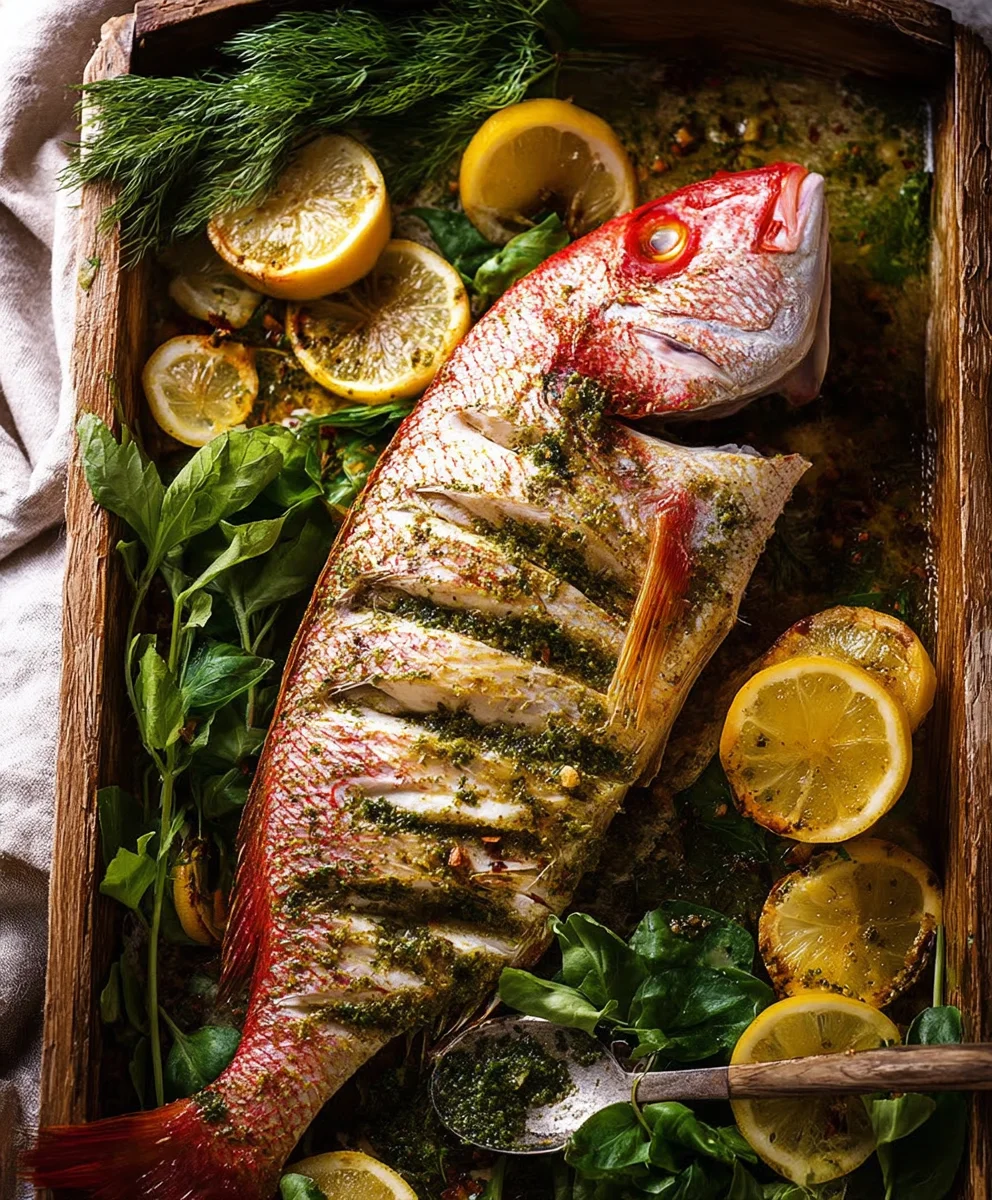Oven Baked Whole Snapper- Delicious & Easy Recipe