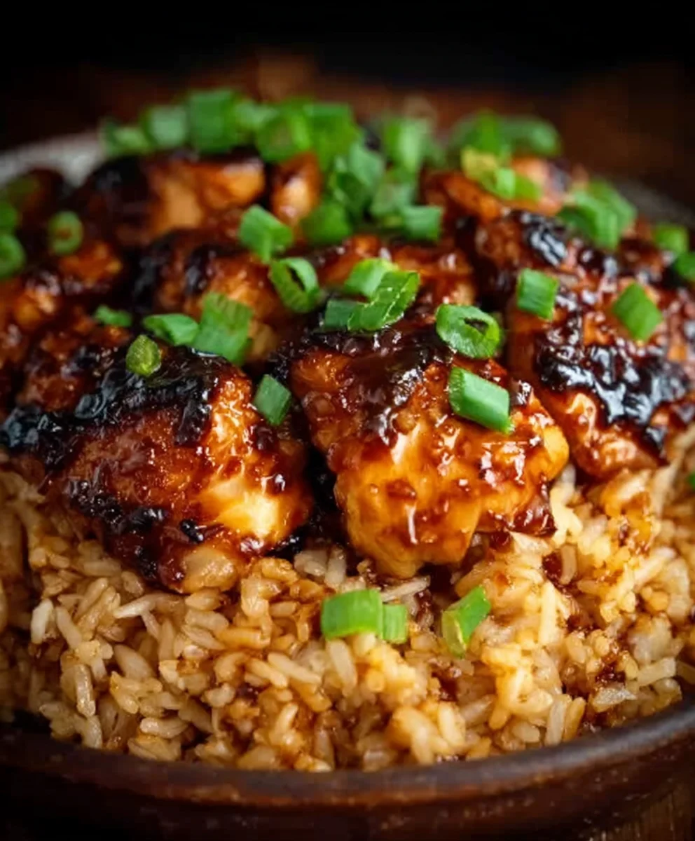Sweet Honey BBQ Chicken Rice Recipe