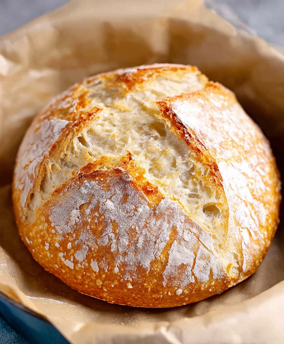 Dutch Oven No Knead Bread-Easy Crusty Loaf