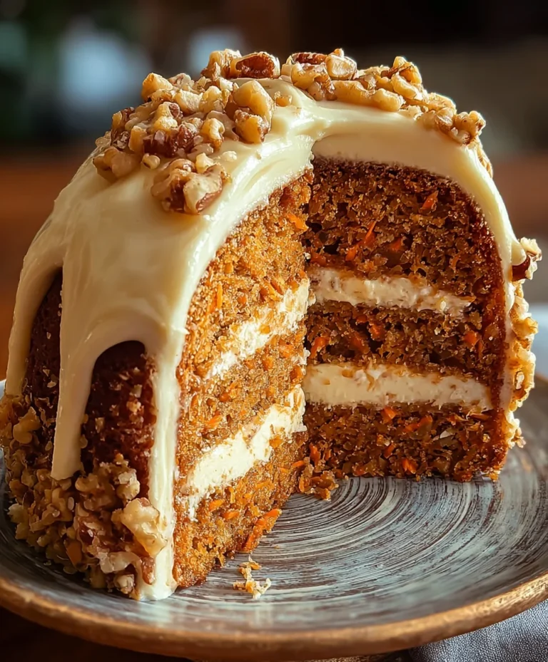 Honeybun Carrot Cake with Creamy Cheesecake Filling