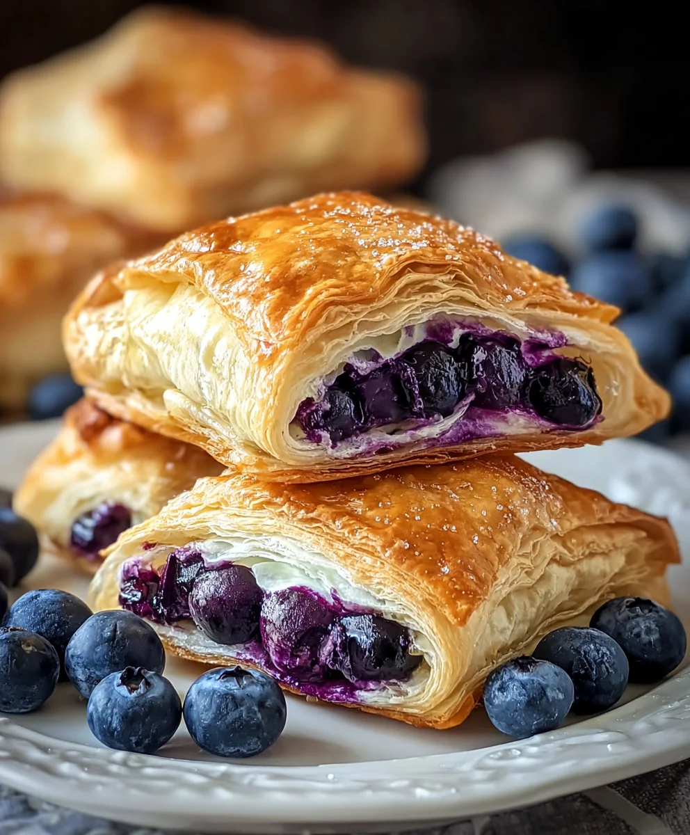 Blueberry Cream Cheese Puff Pastry Delight