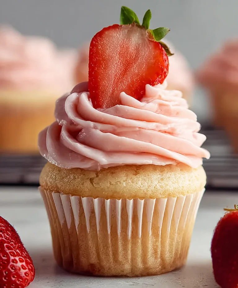 Fresh Strawberry Cupcakes-Easy Homemade Treat