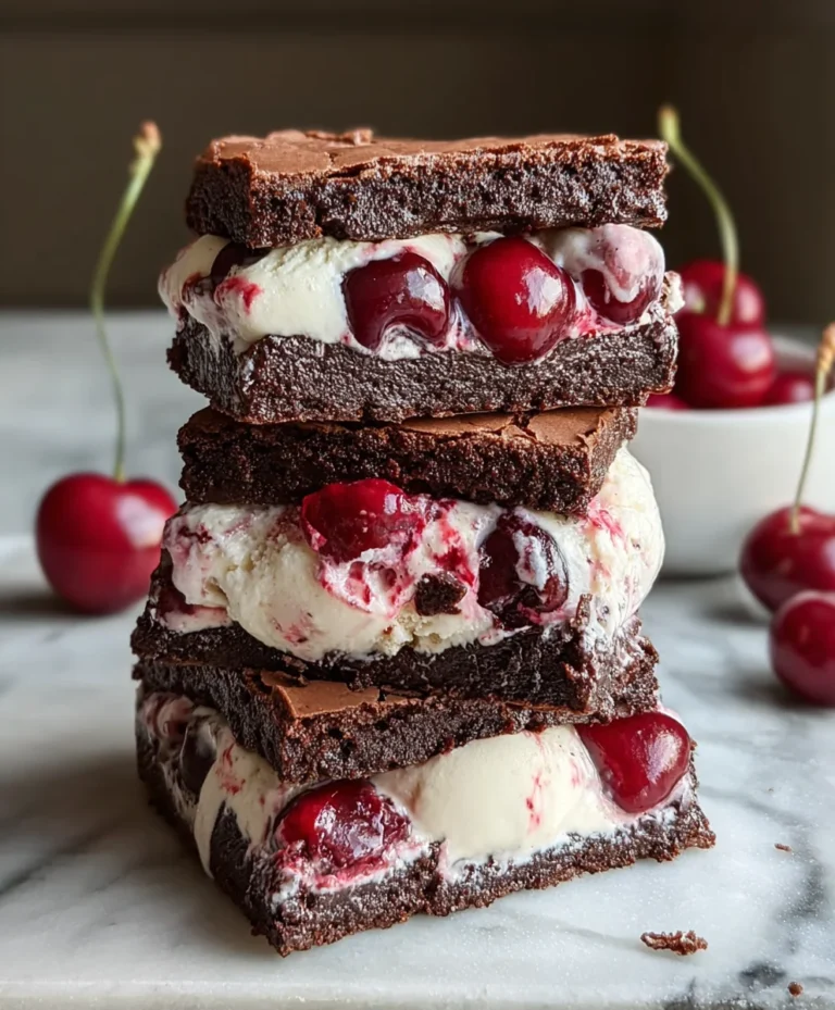 Cherry Brownie Ice Cream Sandwiches-Sweet Treat