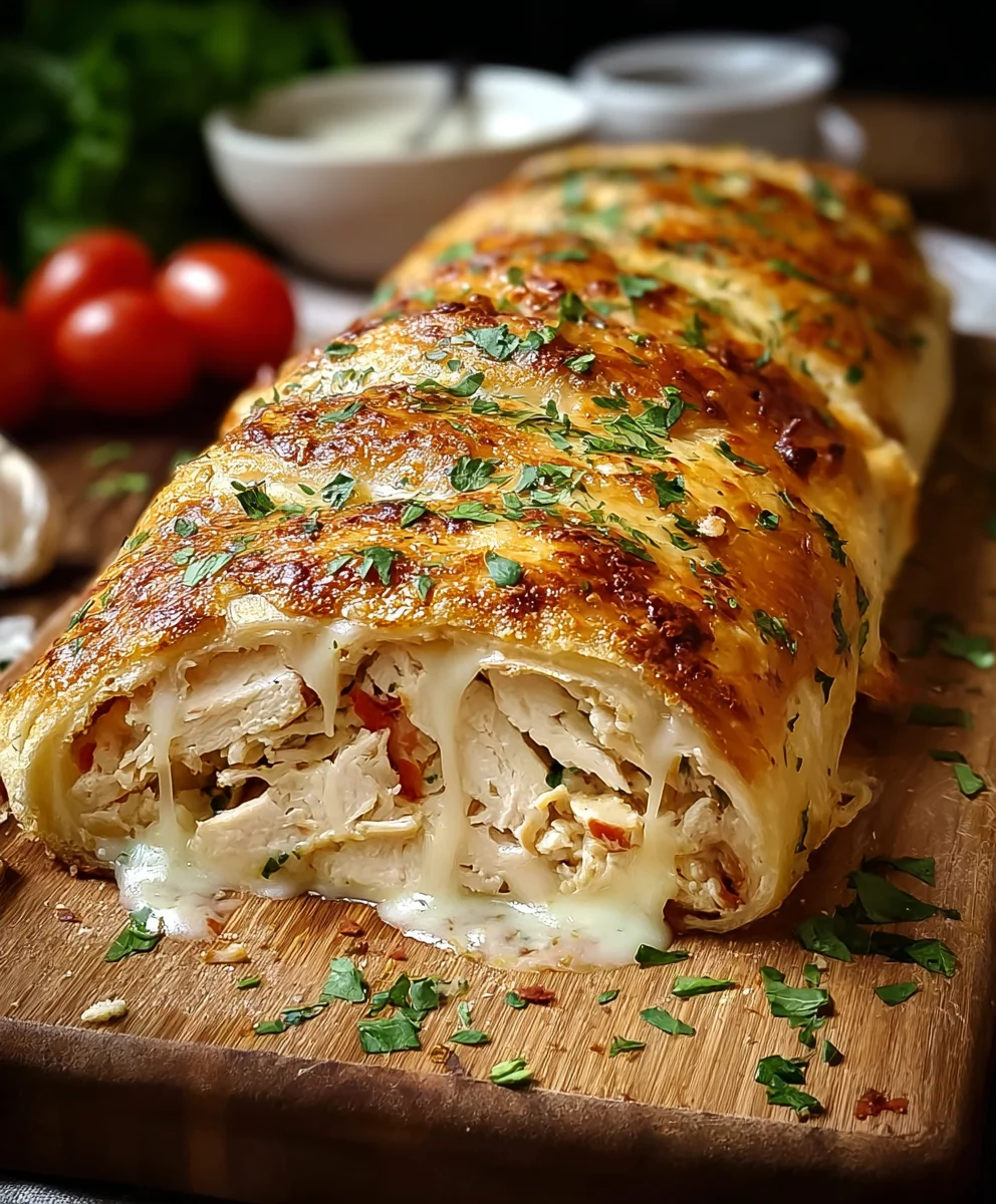 Delicious Chicken Ranch Stromboli Recipe