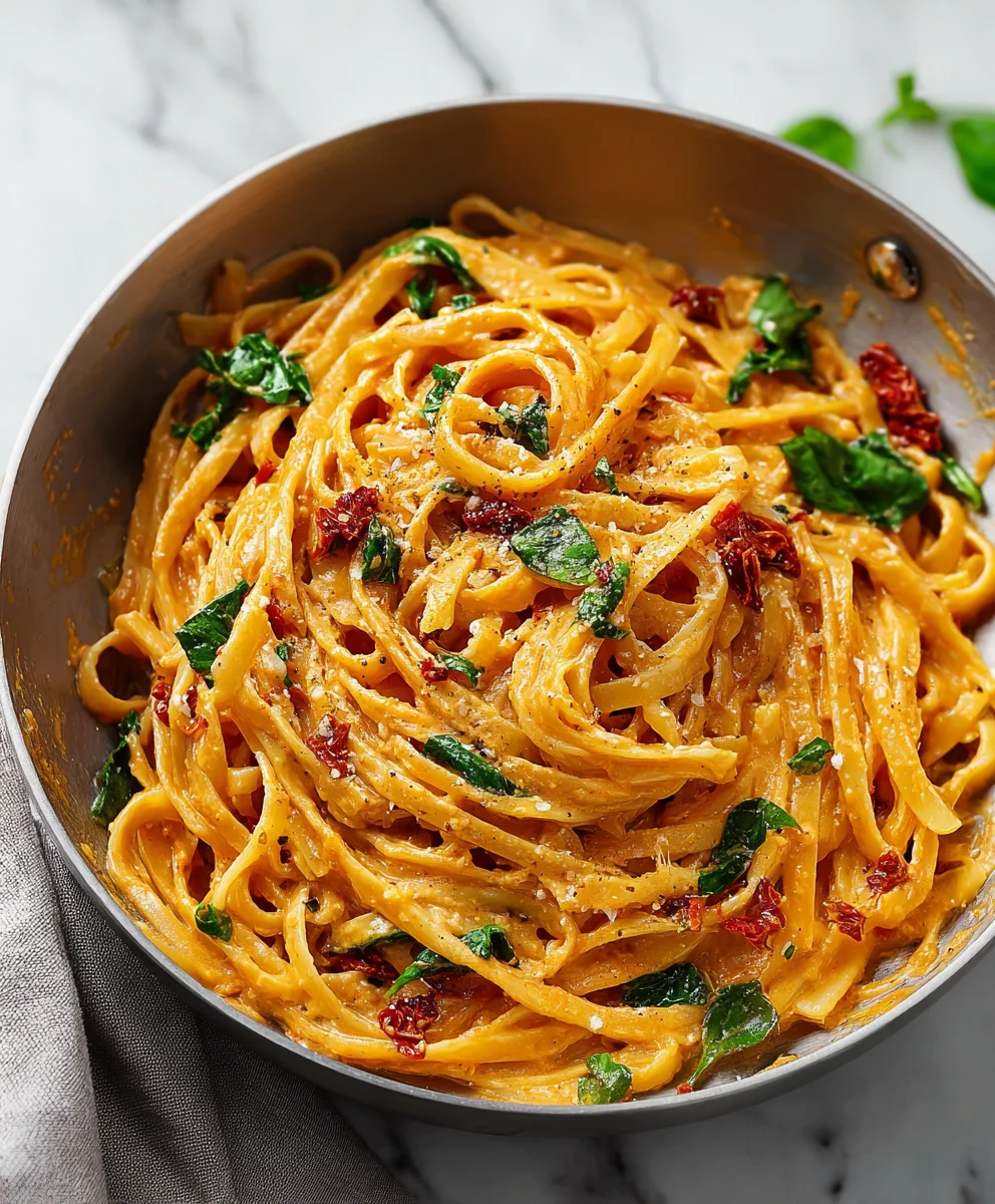 Vegan Creamy Sun Dried Tomato Pasta - Easy & Delicious