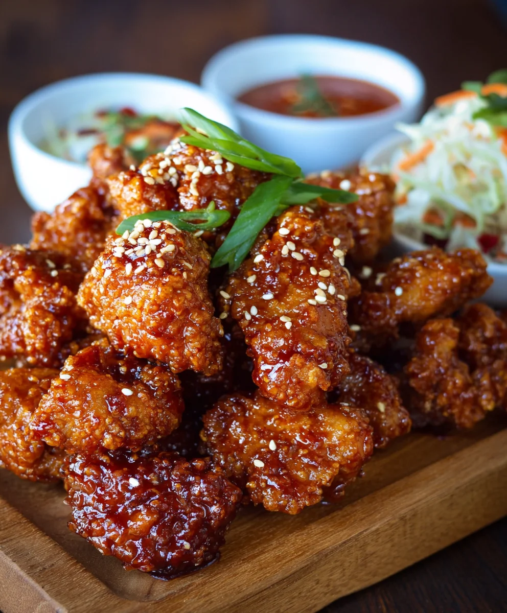 Spicy Korean Fried Chicken - Yangnyeom Chicken Recipe